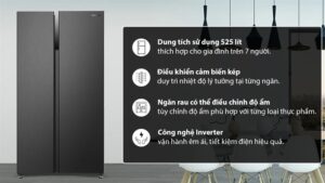 Tủ lạnh Hitachi Inverter 525 lít HRSN9552DDXVN 2024 (6210.13T5, 4204.13T7)