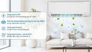 Máy lạnh Daikin Inverter 2.5 HP FTKY60ZVMV 2025 - Thái Lan