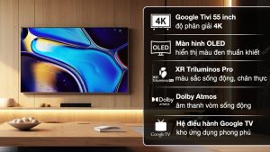 Google Tivi OLED Sony AI 4K 55 inch K-55XR80 2024 - Malaysia