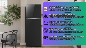 Tủ Lạnh LG Inverter 461 Lít LTB46BLG 2024 - Indonesia