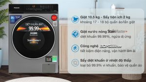 Máy giặt Panasonic Inverter giặt 10.5 kg - sấy tiện ích 2 kg NA-V105FC1LV - VIỆT NAM
