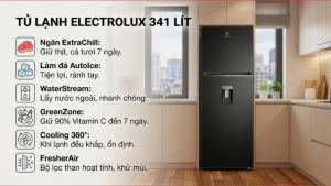 Tủ lạnh Electrolux Inverter 341 lít ETB3460L-B 2025 - Thái Lan