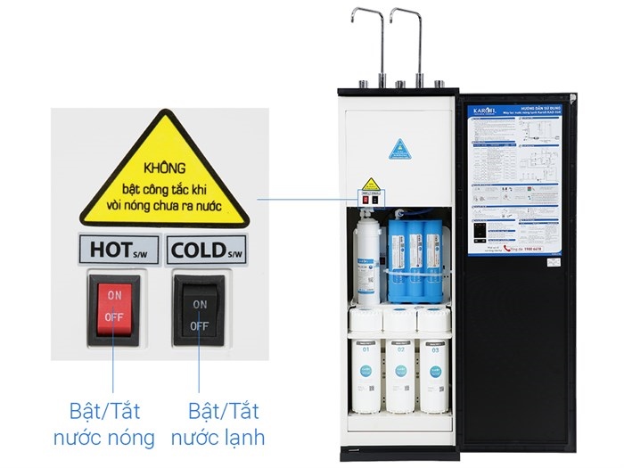Máy lọc nước RO nóng nguội lạnh Karofi KAD-X60 10 lõi - Việt Nam - Ảnh 3