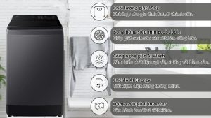 Máy giặt Samsung Inverter 15 kg WA80F15S5CSV 2025 - THÁI LAN