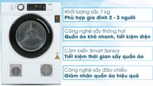 Máy sấy thông hơi Aqua 7 Kg AQH-V700FW