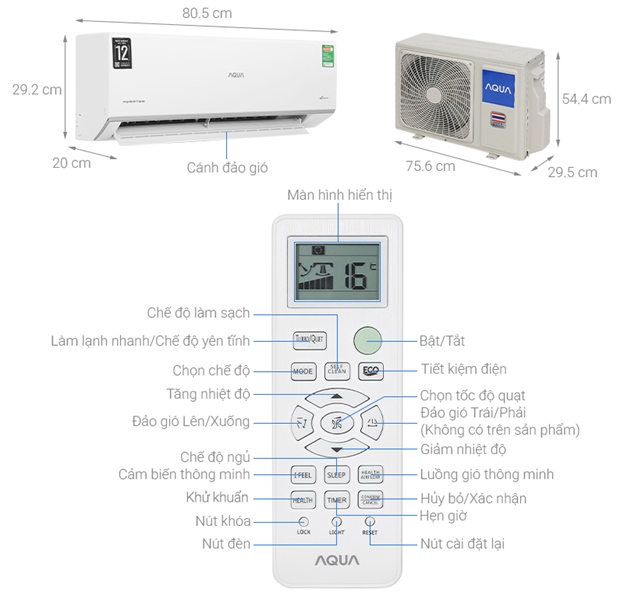 Máy lạnh AQUA Inverter 1.5 HP AQA-RUV13RB3 2025 - Thái Lan (N.9T5) - Ảnh 5