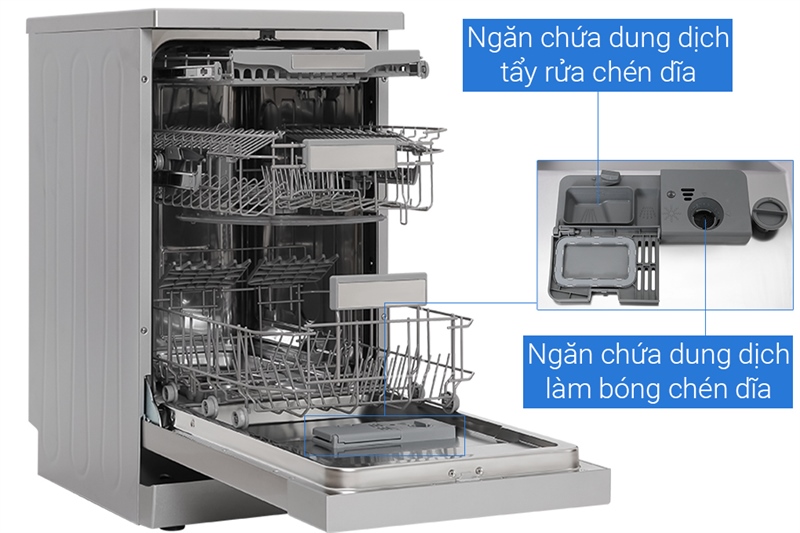 Máy rửa chén độc lập Galanz W45A3A401S-0E1(SS) - Bảng điều khiển tiện lợi và hệ thống an toàn