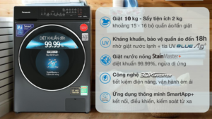 Máy Giặt Sấy Panasonic Inverter 10/2 Kg NA-V10FR1BVT - VIỆT NAM