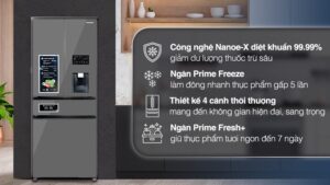 Tủ lạnh Panasonic Inverter 540 lít NR-YW590YMMV - Việt Nam