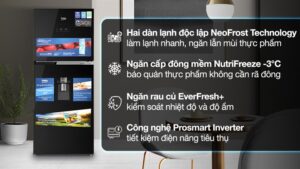 Tủ lạnh Beko Inverter 375 lít RDNT401E50VZDHFSU - THÁI LAN (99.6T)