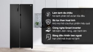 Tủ lạnh LG Inverter 519 lít Side By Side GR-B256BL