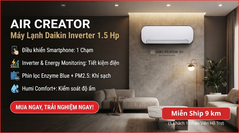 Air Creator - Máy Lạnh Daikin Inverter 1.5 Hp MTKC35AVMVW 2026 - Thái Lan