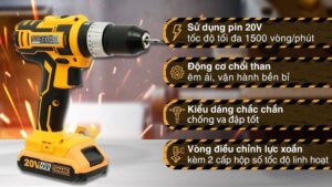 Máy khoan búa pin Ingco CIDLI2002 20V