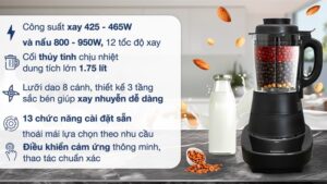Máy làm sữa hạt đa năng Panasonic MX-HG6401KRA 2024