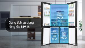 Alternative view of Tủ lạnh Hitachi Inverter 569 lít R-WB640PGV1 GMG (Màu xám) - THÁI LAN