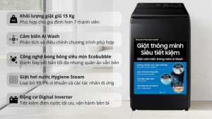 Máy giặt Samsung Inverter 15 kg WA80F15B6BSV 2025 - Thái Lan