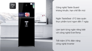 Tủ lạnh Electrolux Inverter 312 lít ETB3440K-H - THÁI LAN (TS.6T8)