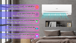 Máy Lạnh Aqua Inverter 1.5 Hp AQA-RV13ME 2025 - THÁI LAN