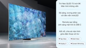 Smart Tivi Neo QLED 8K 75 inch Samsung QA75QN900A - VIỆT NAM (Tặng bếp từ) (BH theo hãng)