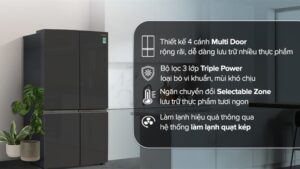 Tủ lạnh Hitachi Inverter 569 lít R-WB640PGV1 GMG (Màu xám) - THÁI LAN