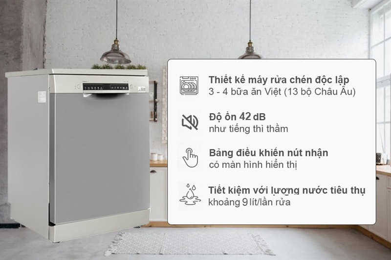 Máy rửa chén độc lập Bosch SMS4EKI06E - BA LAN