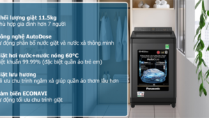 Máy Giặt Panasonic Inverter 11.5 Kg NA-FD115W3BV - VIỆT NAM