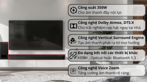 Bộ loa thanh Sony BRAVIA Theatre Bar 6 HT-B600 350W 2025 -VIỆT NAM