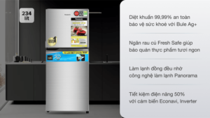 Tủ lạnh Panasonic Inverter 234 lít NR-TV261APSV - VIỆT NAM