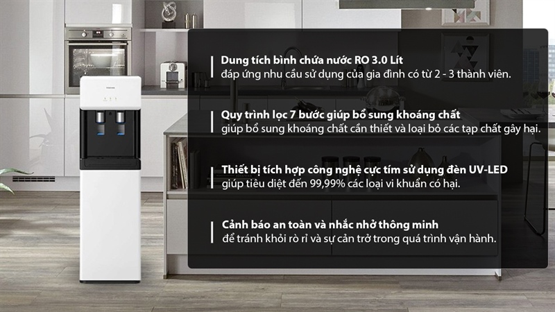 Máy lọc nước RO Toshiba TWP-N1660SVN(W) với hệ thống 7 lõi lọc