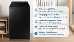 Máy giặt Samsung Inverter 14 kg WA14CG5886BVSV - Thái Lan