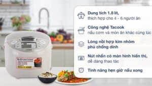 Nồi cơm điện tử Tiger 1.8 lít JAX-S18W - NHẬT BẢN