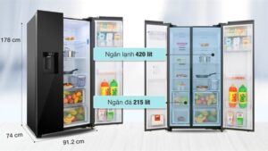 Alternative view of Tủ lạnh Samsung Inverter 635 lít Side By Side RS64R53012C/SV