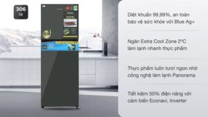 Tủ lạnh Panasonic Inverter 306 lít NR-TV341VGMV - VIỆT NAM (435.8T5)