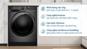 Máy sấy bơm nhiệt Electrolux UltimateCare 9 kg EDH903R7SC 2024 - THÁI LAN (CL.16T5; NKT.16T)