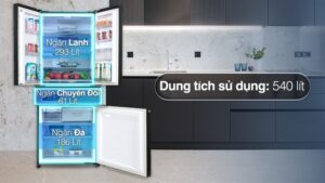 Alternative view of Tủ lạnh Panasonic Inverter 540 lít NR-YW590YMMV - Việt Nam