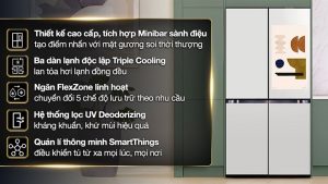Tủ lạnh Samsung Inverter 636 lít Multi Door Bespoke RF65DB990012SV 2024 - HÀN QUỐC