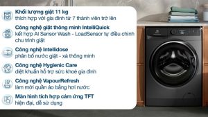 Máy giặt Electrolux UltimateCare 900 Inverter 11 kg EWF1142R9SC - Thái Lan