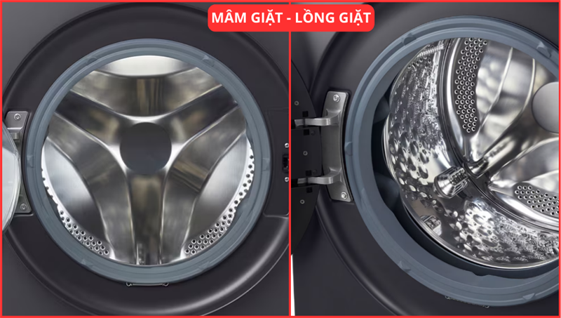 Máy giặt sấy LG Inverter giặt 15 kg - sấy 8 kg F2515RNTG 2025 - Ảnh 3