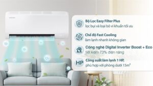 Máy lạnh Samsung Inverter 1 HP AR10DYHZAWKNSV 2024 - THÁI LAN