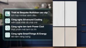 Tủ lạnh Samsung Inverter 648 lít Multi Door Bespoke RF59CB66F8S/SV - HÀN QUỐC