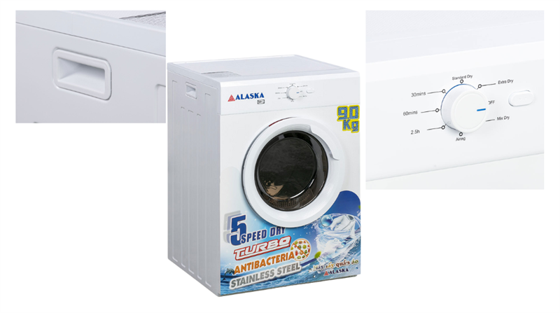 Máy sấy thông hơi chống nhăn Alaska 9 kg MS-95 - Ảnh 3