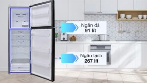 Alternative view of Tủ lạnh Aqua Inverter 358 lít AQR-T410FA(SL) 2024 - Việt Nam