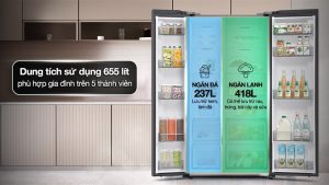 Alternative view of Tủ lạnh Samsung Inverter 655 lít Side By Side RS70F65Q3TSV 2025 - VIỆT NAM