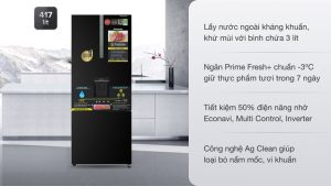 Tủ lạnh Panasonic Inverter 417 lít NR-BX471GPKV - Việt Nam