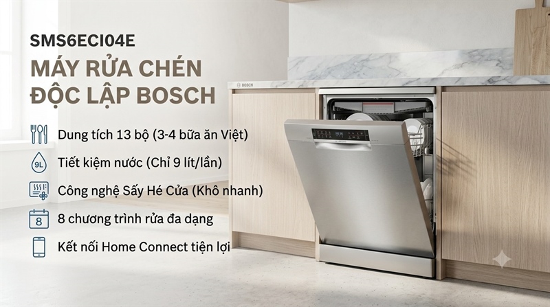 Máy rửa chén độc lập Bosch SMS6ECI04E