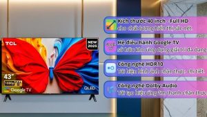Google Tivi QLED TCL AI FHD 40 inch 40S5K 2025 - VIỆT NAM