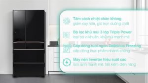 Tủ lạnh Hitachi Inverter 615 lít Multi Door R-WX620KV - Nhật Bản