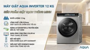 Máy giặt Aqua Inverter 12 kg AW12-BD4377U1L(GN) 2025 - Việt Nam
