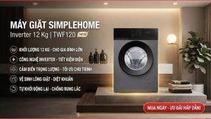 Máy Giặt Simplehome Inverter 12 Kg TWF120 2026