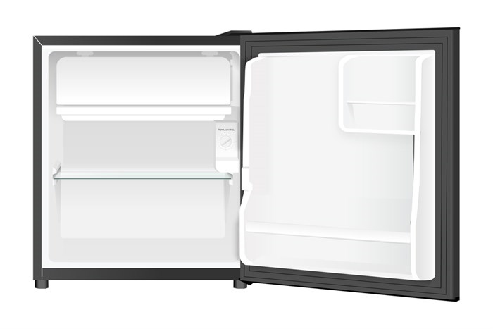 Tủ lạnh Aqua 50 lít AQR-D60FA(BS) 2024 - Không gian bố trí khay kệ thông minh kèm ngăn đá có nắp tiện dụng